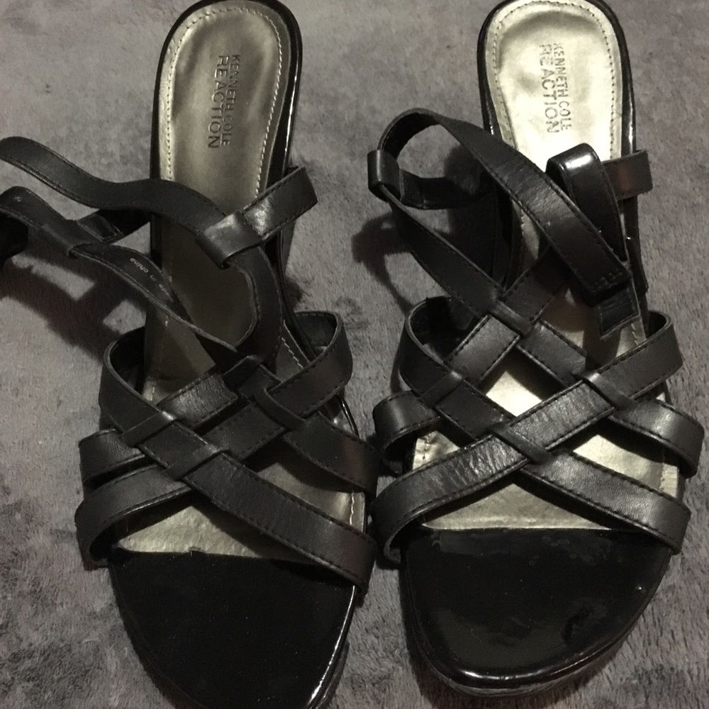Kenneth Cole leather wedges